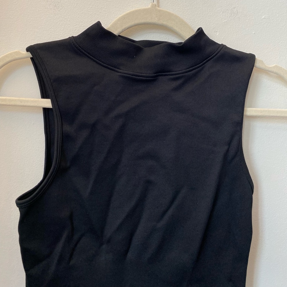 Black OQQ high-neck bodysuit, size M